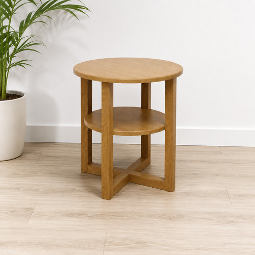 Small side coffee table lamp - coffee,