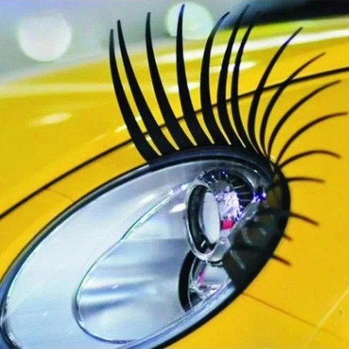 Black car front light - black,