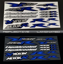 Reflective motorcycle sticker decals for Aerox Yamaha 50 laminated blue