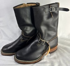 Wesco Boss Engineer Boots 11.5E Black USA Vibram 705 Strap Stitchdown