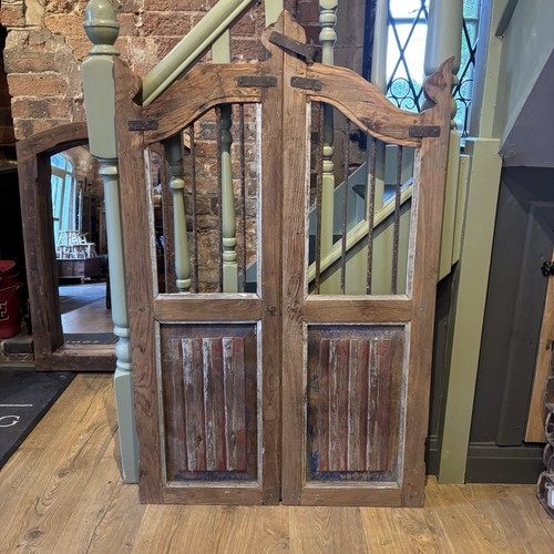 Pair vintage wooden - of, gates