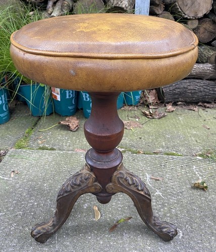 Victorian antique piano - antique, stool