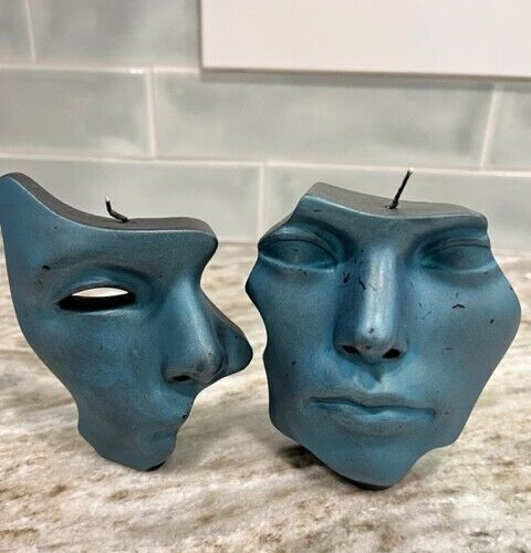 Art deco face - deco, candles