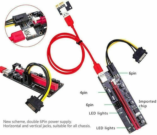 6pcs ver009s pci - ver009s, riser