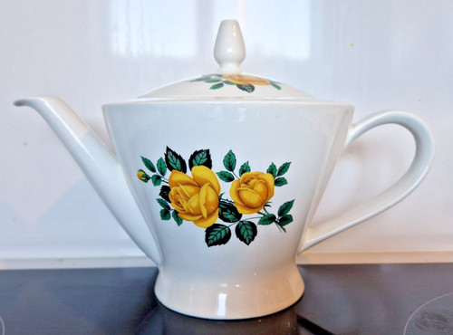 Burleigh ware teapot yellow - burleigh,