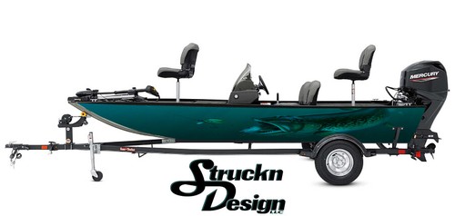 Northern pike bait boat wrap - bait,