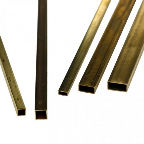Brass tube square - square, &