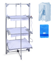 3-Tier Heated Airer with Fitted Cover Pack Dry Soon Dryer Hot Foldable BridgePro