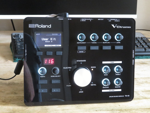 Roland drum module with - roland, td-25