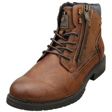 Mustang Side Zip Low Heel Mens Casual Boots in Brown - 11 UK