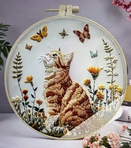 Embroidery kit cat - -, &