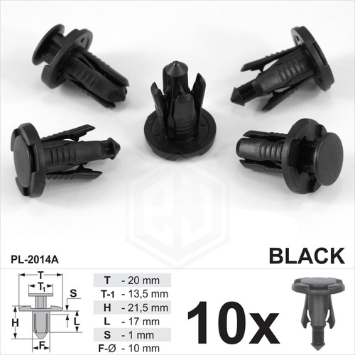 10x 10mm hole plastic - 10mm,