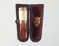 1897 Victorian Meerschaum Amber Silver Cigar / Cheroot Holder R491