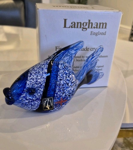 Langham glass blue fish paul - glass,