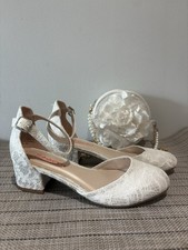 Monsoon Flower Girl Lace Shoes