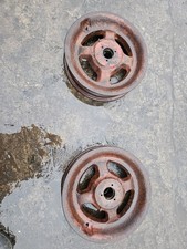 PAIR OF CAST FRONT WHEELS-6.00