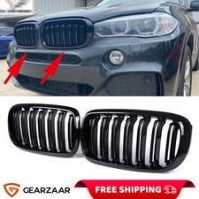 For BMW X5 E70 X6 E71 2008-2014 Gloss Black Double Slat Front Kidney Grille UK