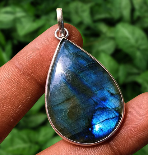 Natural glowing labradorite - glowing,