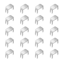 20Pcs Zipper Stoppers, #5 Top