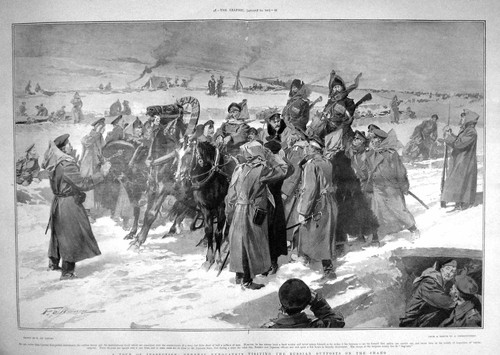 Old antique print 1905 general - old,