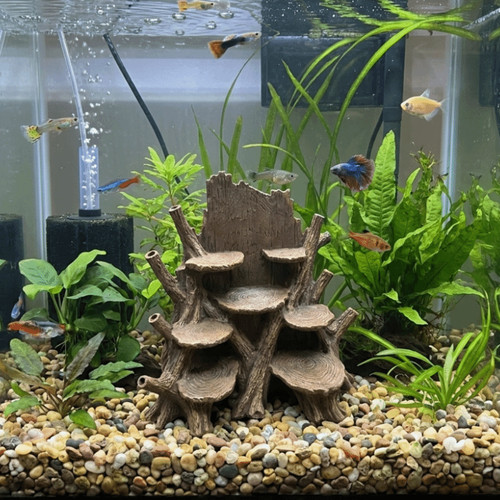 Fish tank ornaments tree stump - ornaments,