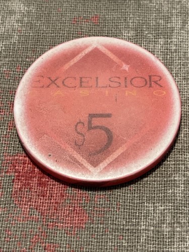Excelsior casino poker chip - $5,