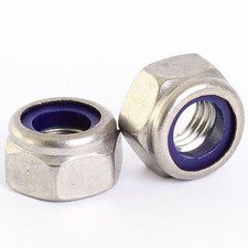 M2 M2.5 M3 M4 M5 M6 M8 M10 M12 A2 STAINLESS STEEL NYLOC NYLOCK LOCK NUTS DIN 985