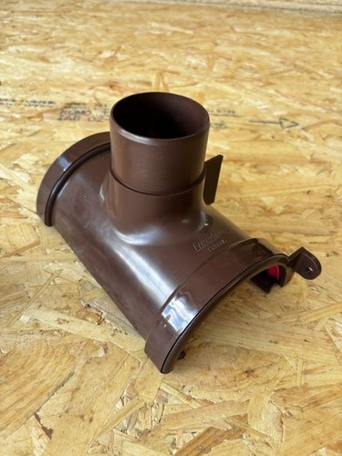 Brown half round gutter - brown,