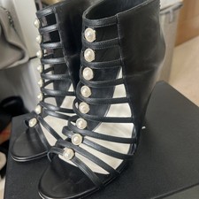 Chanel Black Strappy High Heel