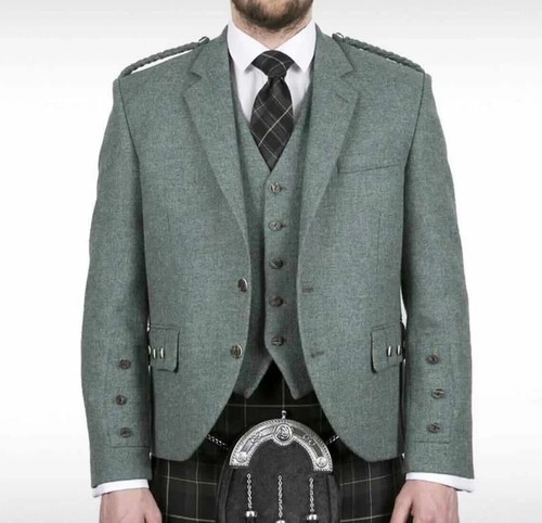 Lovat green crail argyle kilt - lovat,