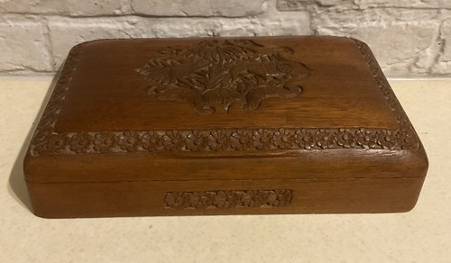 Vintage wooden box - vintage, carved