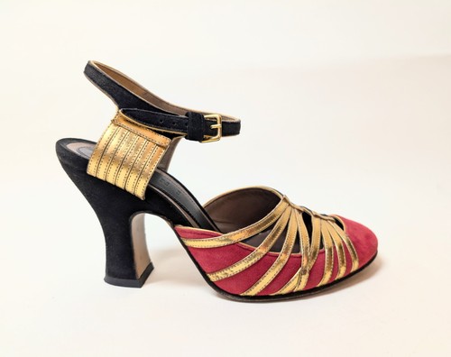 Marni flapper heels black red - heels,