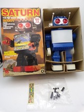 Vintage 1980's Kamco Battery Operated 13" Saturn TV Missile Firing Robot NMIB