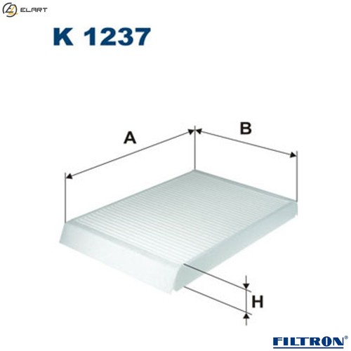 Filter cabin air 1237 for - 1237,