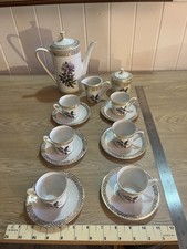 coffee or tea set which appears to be a vintage or antique Chinese porcelain set