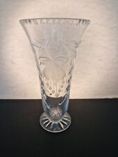 ROYAL BRIERLEY CRYSTAL  FUCHSIA 8" glass vase