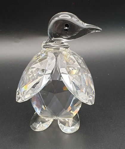 Glass crystal penguin - glass, figurine