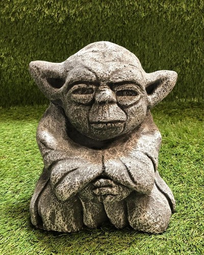 Concrete yoda sculpture garden - yoda,