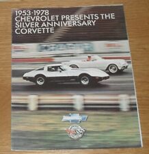 Chevrolet Corvette Silver Anniversary Brochure 1977-1978 - 25th Anniversary