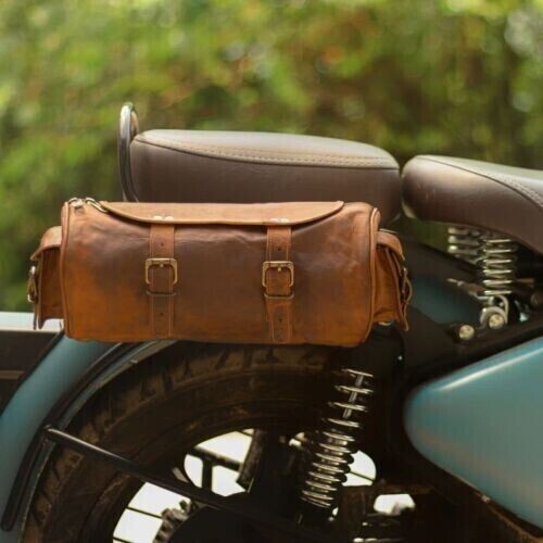 Goat leather motorcycle strap - leather,