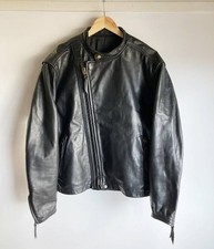 Used Langlitz Leathers Cascade Biker Riders Leather Jacket Mens Size 46 Black