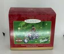 Hallmark Keepsake Barbie Ornament Harley-Davidson Fat Boy Motorcycle From 2001