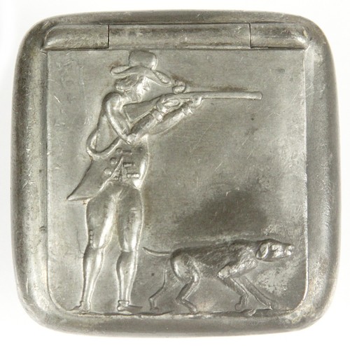 Antique english pewter snuff - pewter,