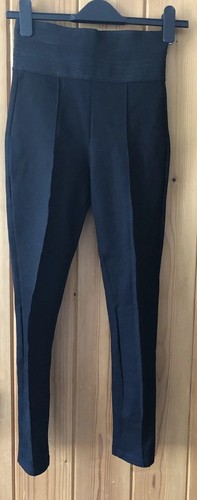 Zara black leggings ribbed - black,