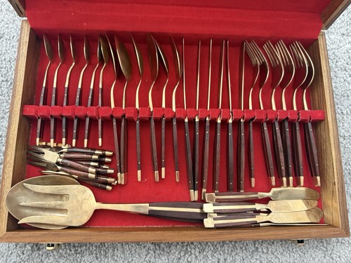 Vintage thai bronze cutlery - thai,