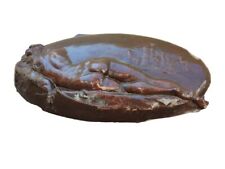 Antique Large Subject Nude Woman Lying Resin Concrete 60x30cm Vintage