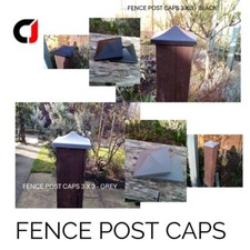 FENCE POST CAPS , BLACK  