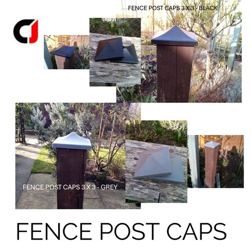 Fence post caps black - black,