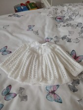hand knitted matinee coat in