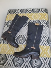 Worn Once Black Reiker Riekertex Water Resistant Knee High Boots size 6.5 EU 40